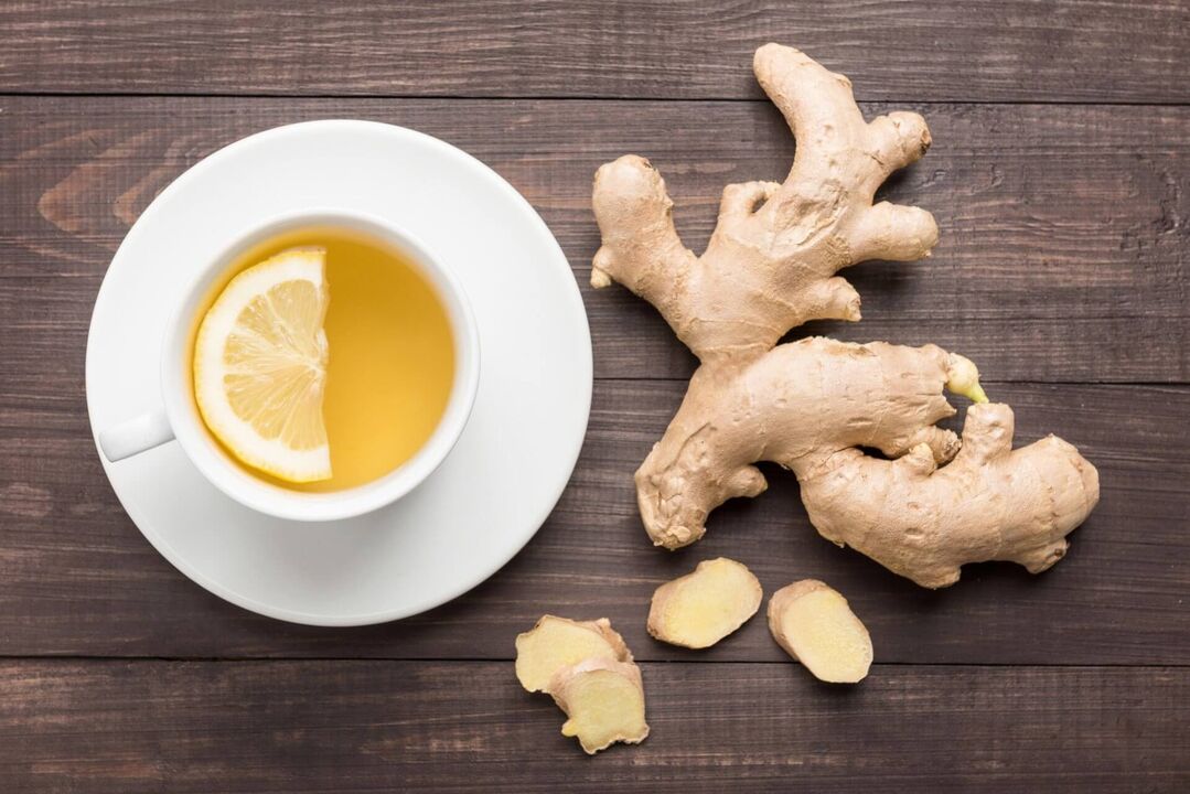 Ginger tea with honey and lemon is a fragrant drink that increases male potency