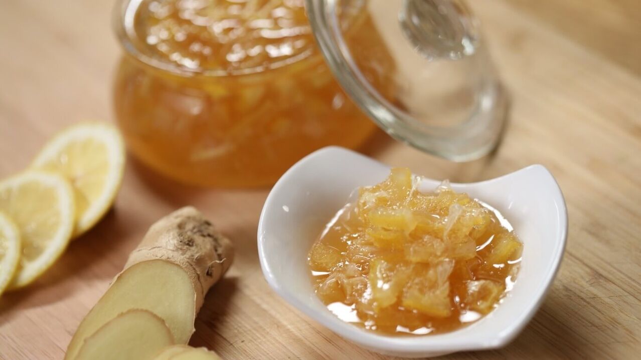Improves immunity and erection of a man delicious ginger and lemon jam
